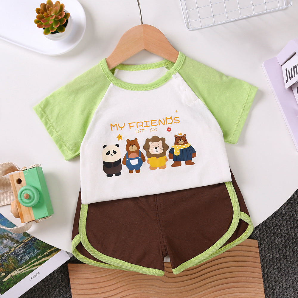 Children's Short-Sleeve Set Baby Summer T-Shirt Two-Piece Set