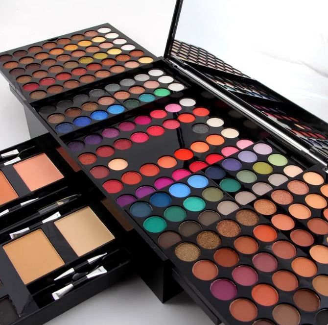 180 Colors Eyes Shadow Blush Set Personalized Piano-shaped Makeup Palette Box