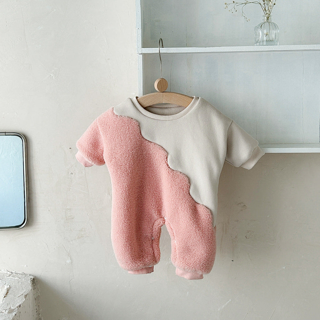 Baby Bodysuit With Fleece Lining Extra Thick Warm Romper