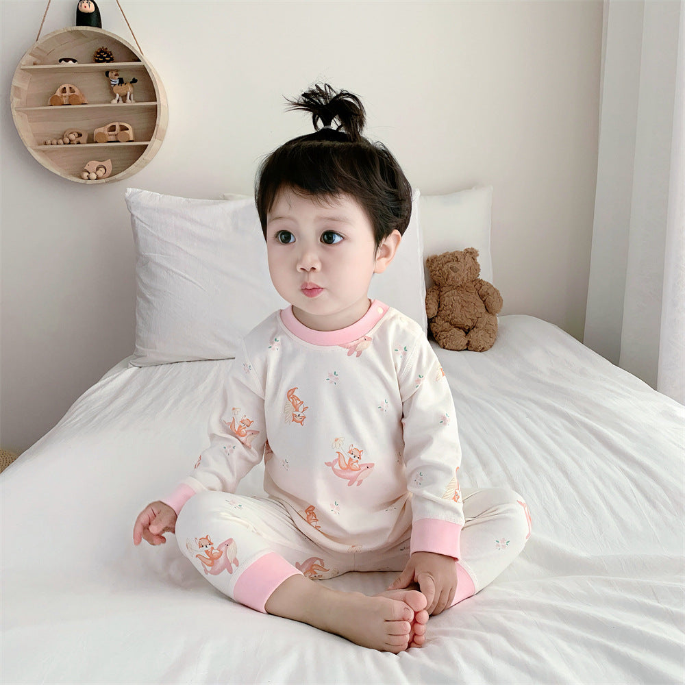 Children's Autumn Clothing Set Pure Cotton