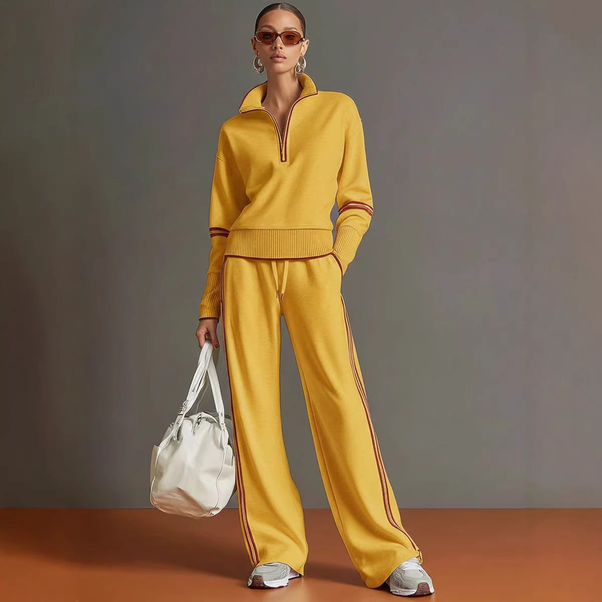 Women’s Casual Long Sleeve Two Piece Sports Set