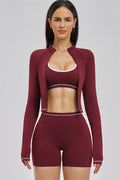 The Unbound Jacket Sports Bra Shorts 3-Piece Set