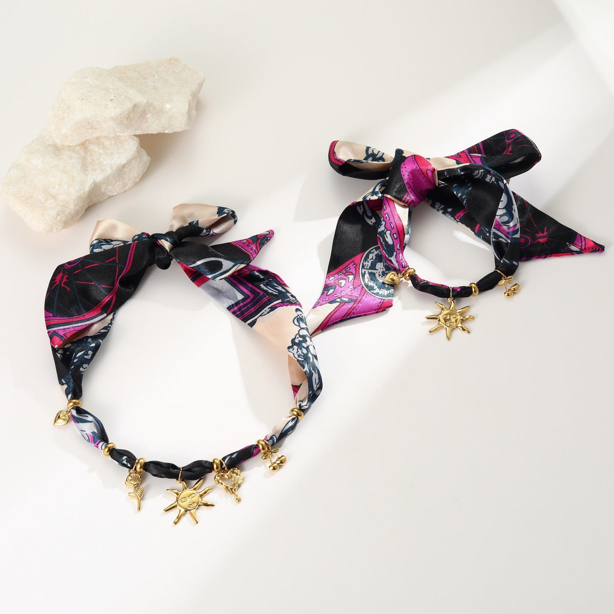 Autumn And Winter Scarf Series Sun Pendant Necklace High Sense
