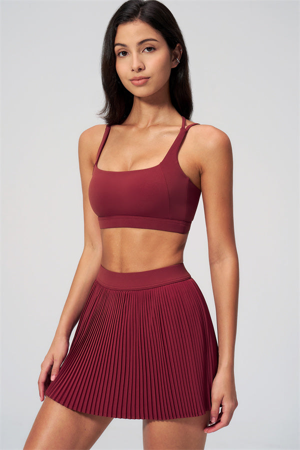 The Balance Sports Bra Tennis Skirt 2-Piece Set