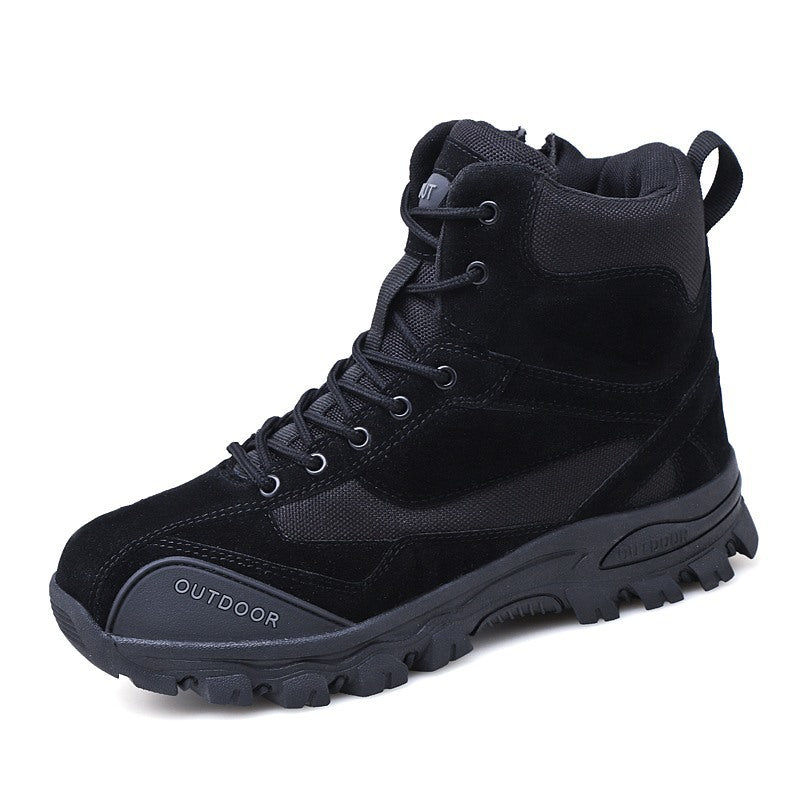Mountaineering Work Shoes High-Top Lace-Up Mid-Tube Martin Boots