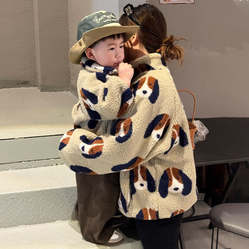 Girl Thickened Fleece Jacket For Kids