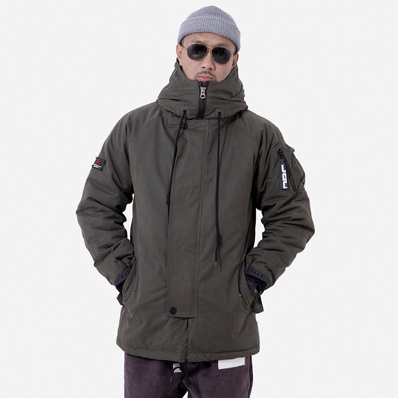 Men's Mid-Length Thick Cotton-Padded Jacket