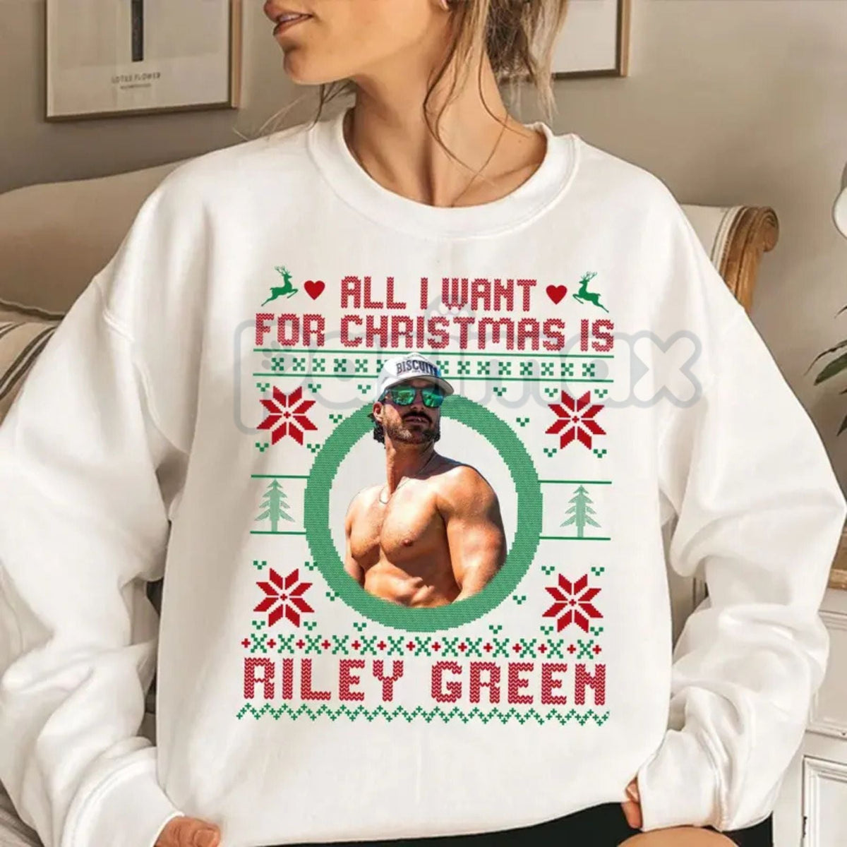 All I Want For Christmas Is Riley Green Sweatshirt | Country Music Fan Holiday Crewneck | Ain't No Better Christmas Jumper | Riley Green Gift