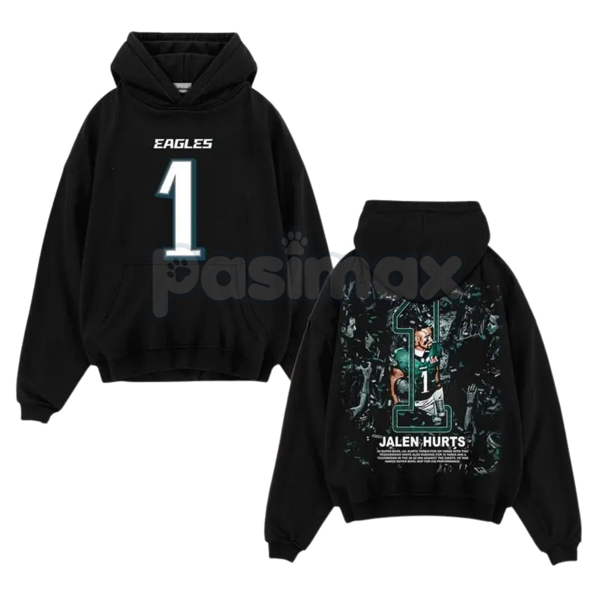 Eagles Nation Jalen Hurts "Fly Eagles Fly" Game Day Cotton Sweatshirt – Premium Fan Apparel
