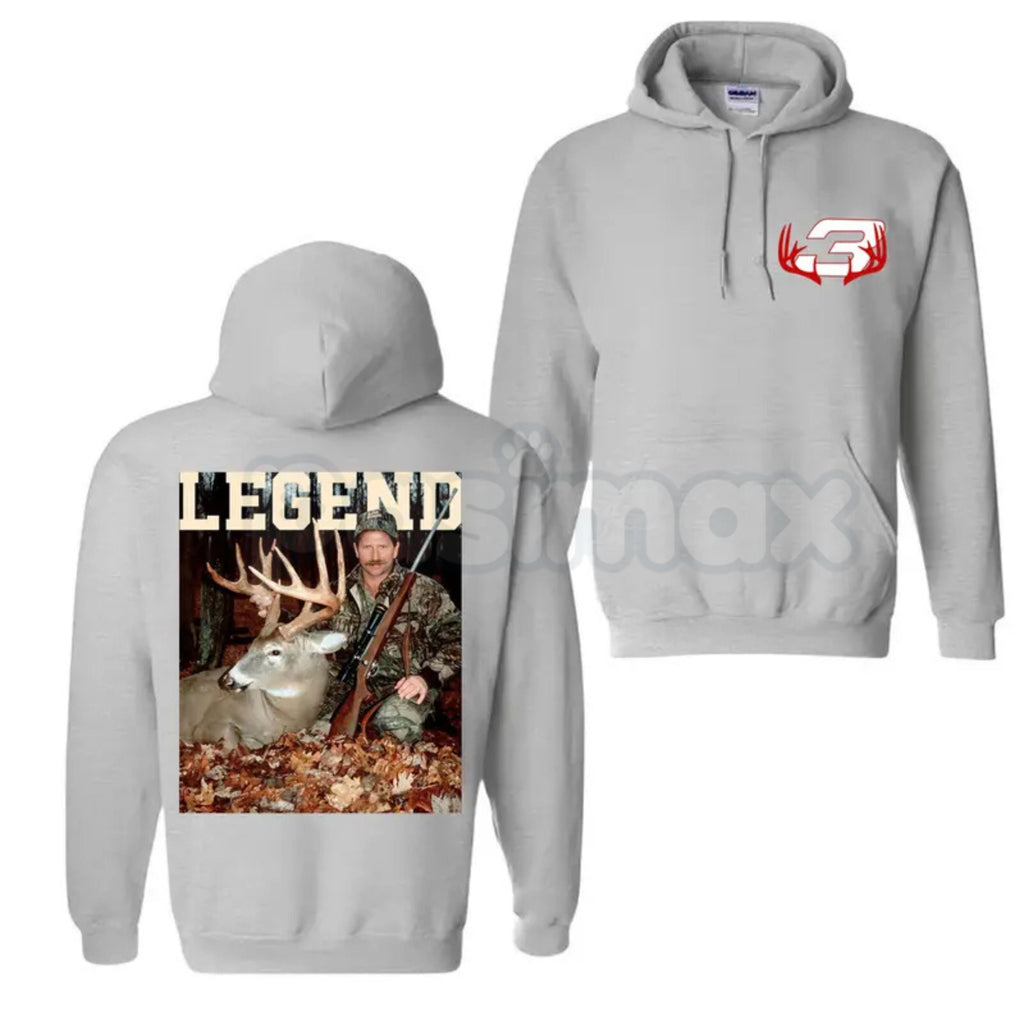 Dale Earnhardt With Deer Hoodie – Vintage Hunting Season Pullover, NASCAR Legend Fan & Outdoors Apparel, Unisex