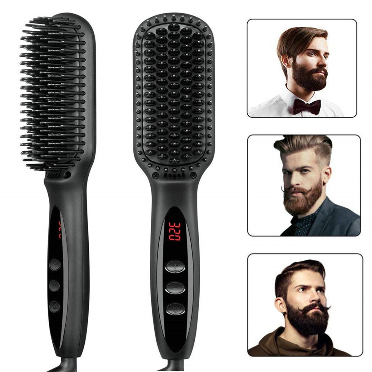 New Amazon Hot Air Brush for Men's Hair & Beard Care