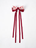 Cherry Bow Ribbon 4.5 Inch Hairpin