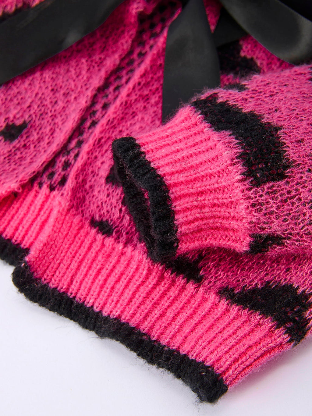 Fall Leopard Bow Girls Knit Cardigan