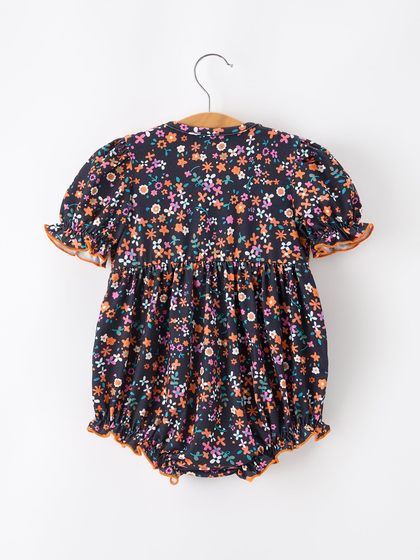 Fall Orange Floral Baby Bubble