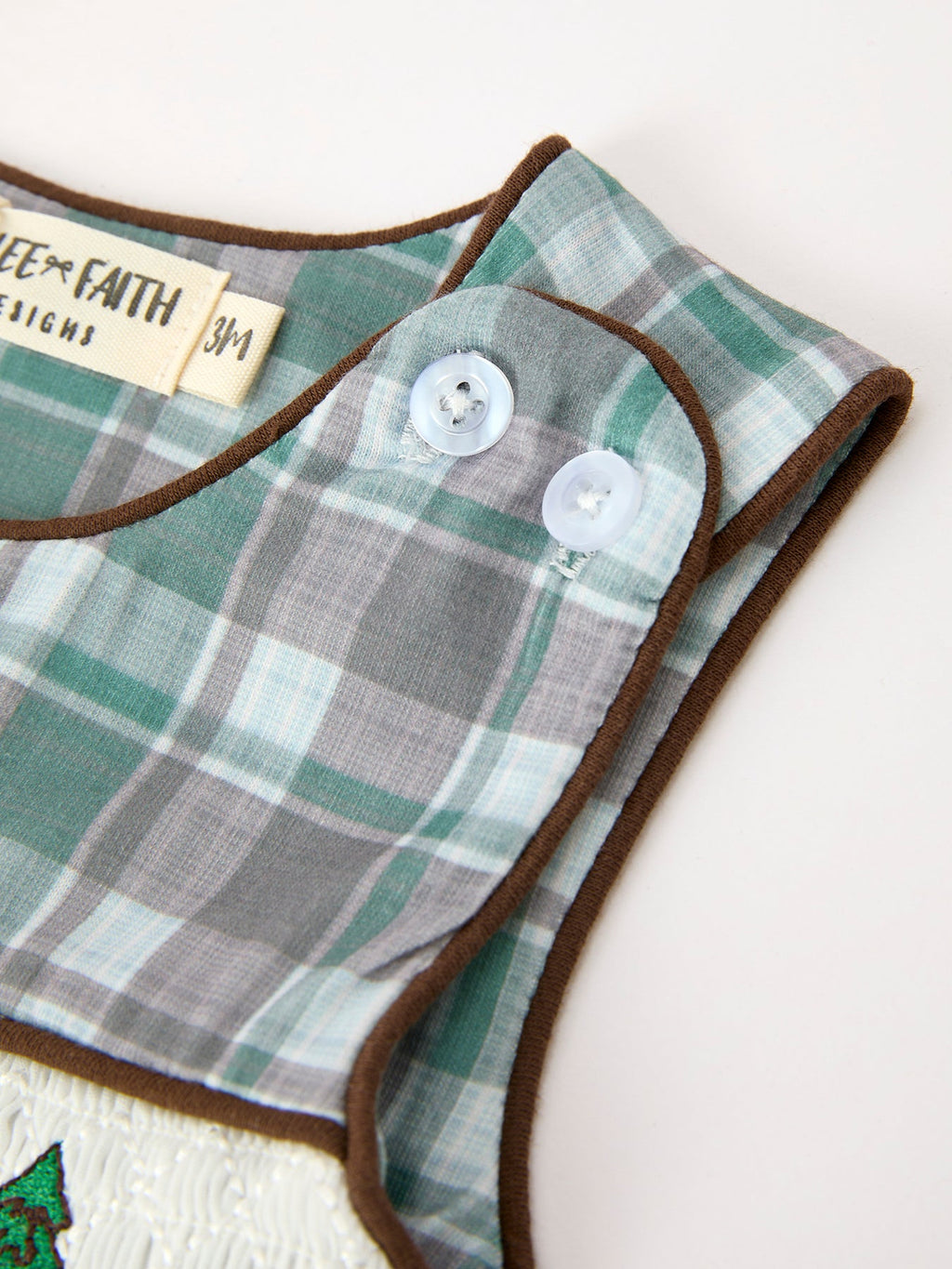 Plaid Moose Smocked Baby Boy JonJon