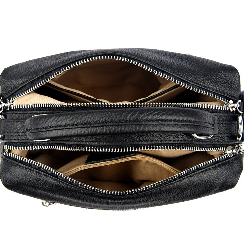 Womens Shoulder Bag Made From Premium Full-grain Cowhide For A Luxurious