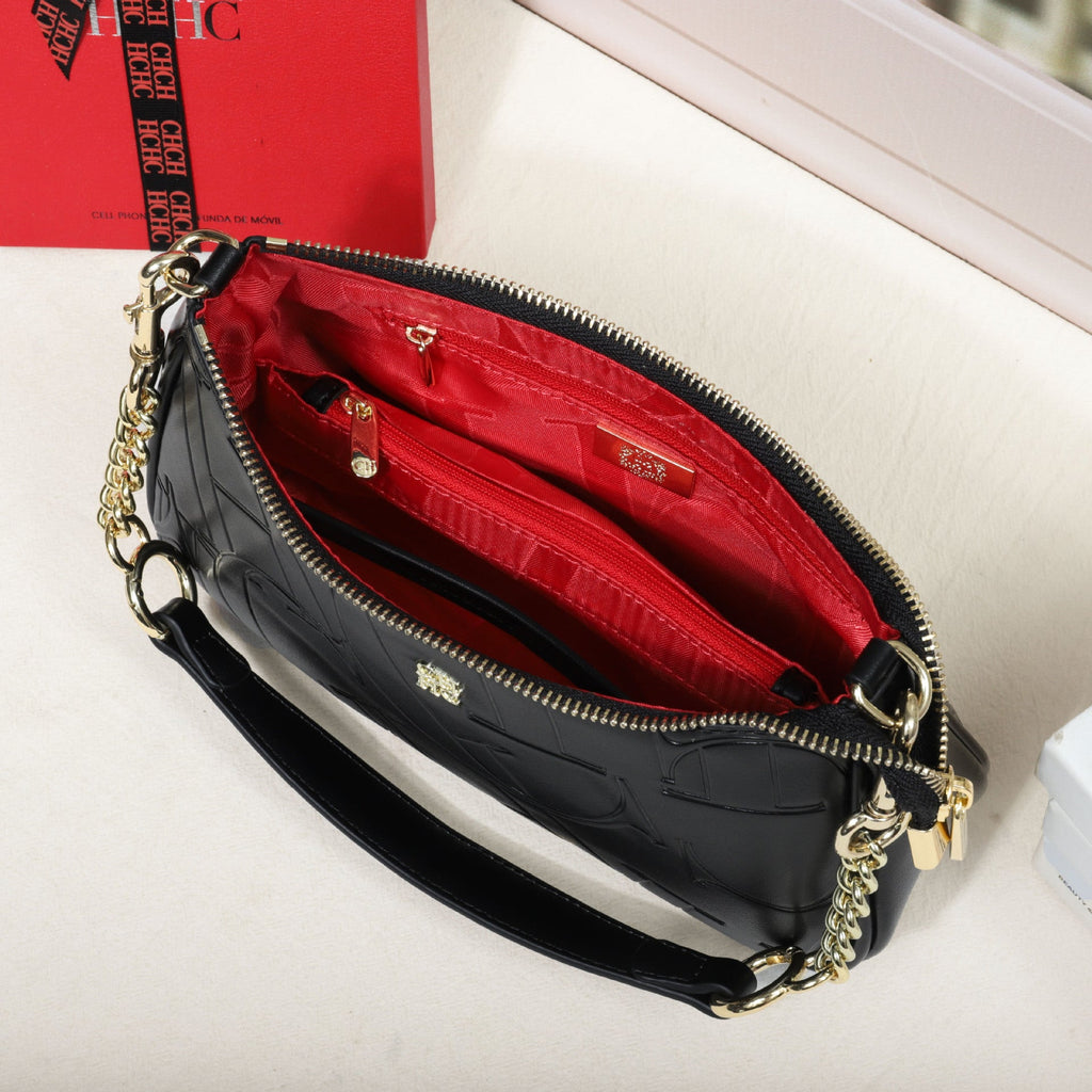 Embossed Letter Underarm Shoulder Crossbody Fashionable Trendy Womens Bag For Stylish Outfits