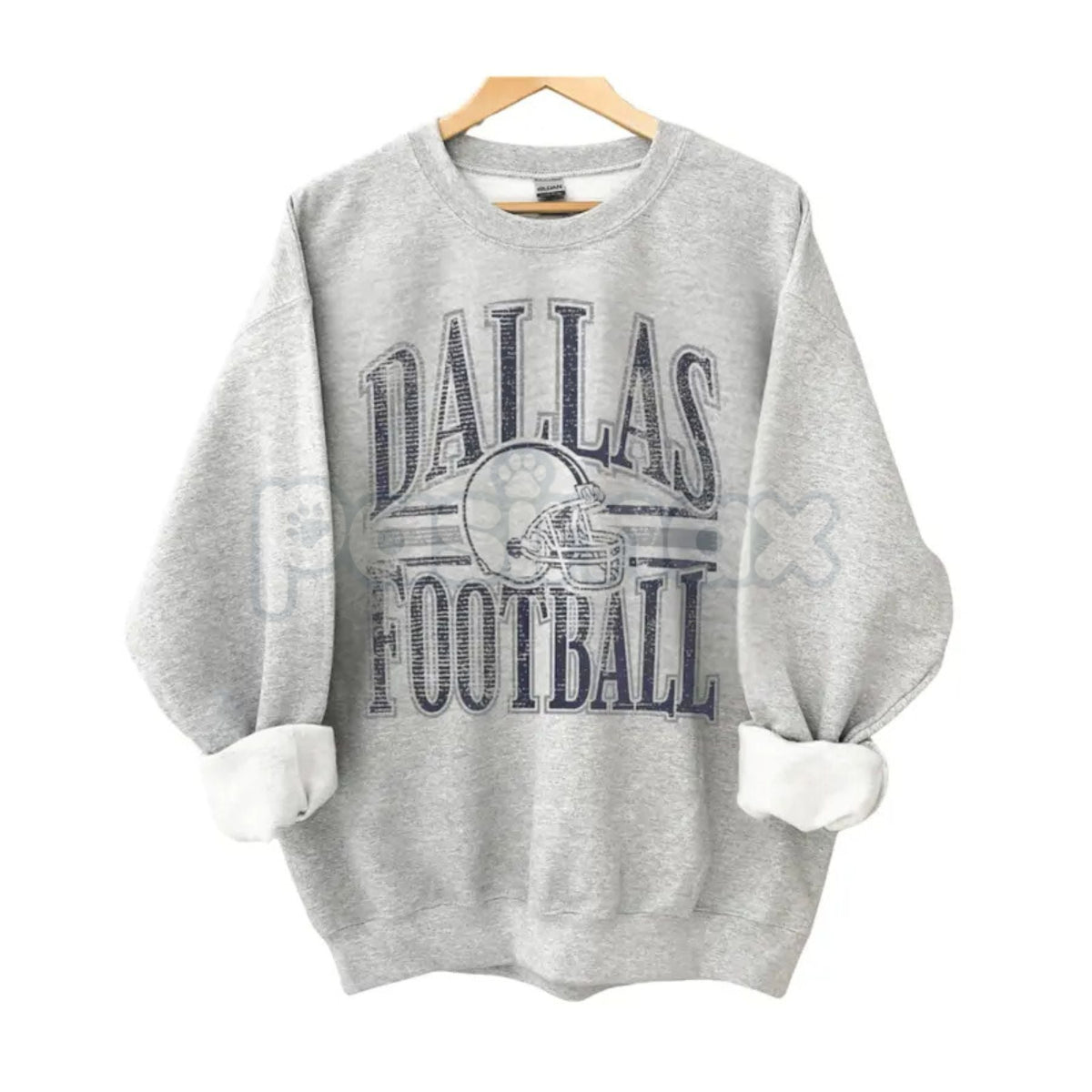 Vintage All Team Football ASH GREY Crewneck Sweatshirt – Retro Collegiate Sports Fan Gear