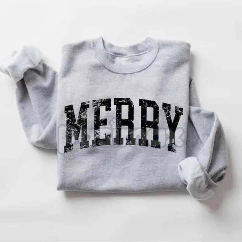 Merry Sweatshirt – Simple Holiday Crewneck Sweater