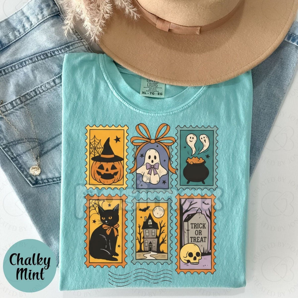 Halloween Cute Ghost Pumpkin Cat Shirt – Retro Ghost Tee, Spooky Cute Fall Outfit, Vintage Halloween Cat Shirt