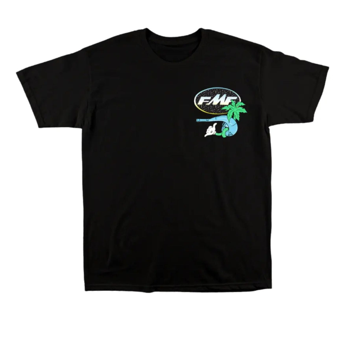 Day Glo FMF Racing 2-Sided Tee - Fluorescent Graphic Shirt, Biker & Truck Fan Apparel