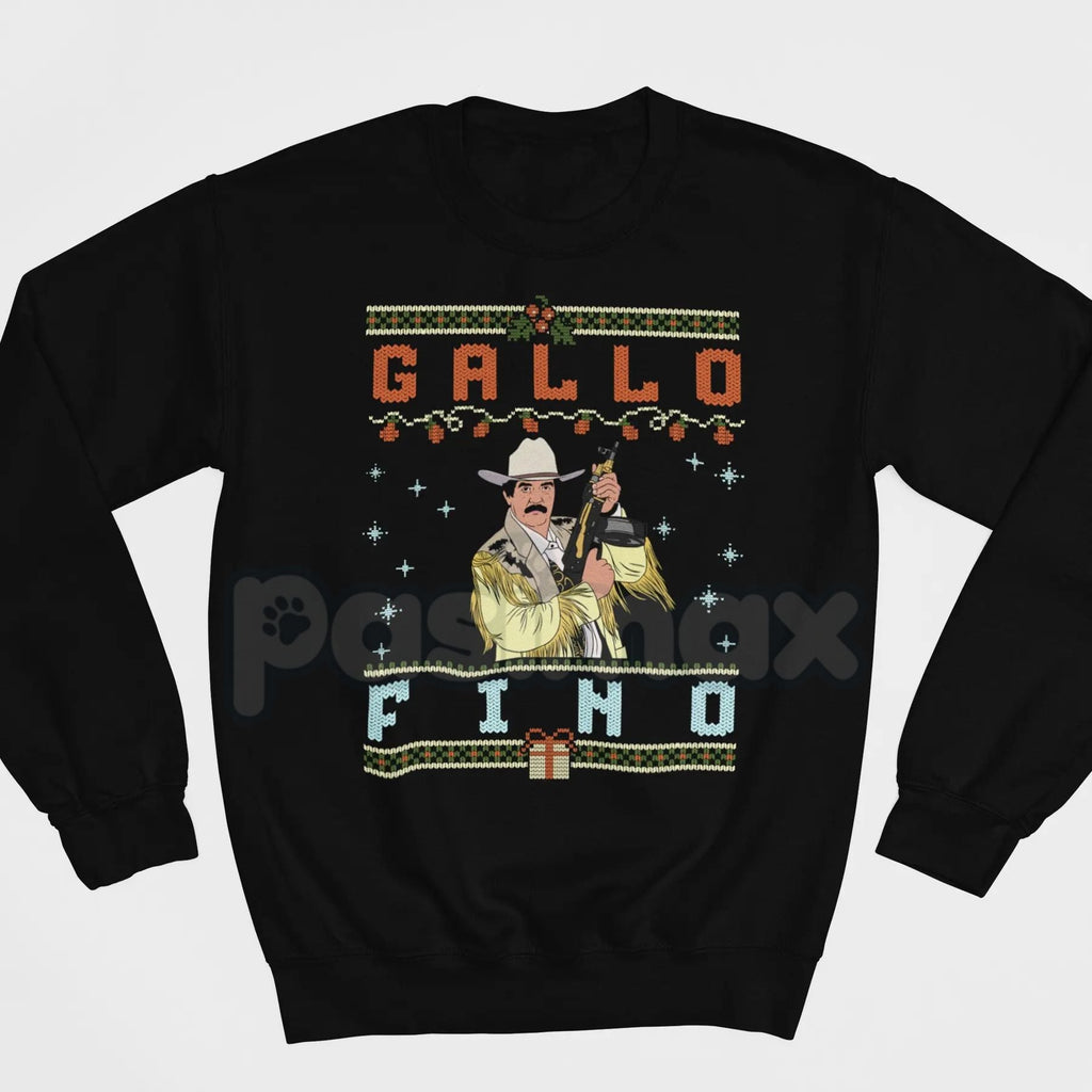"Gallo Fino" Sweatshirt | Classy Fine Rooster Spanish Idiom Crewneck | Dapper Latino Statement Apparel