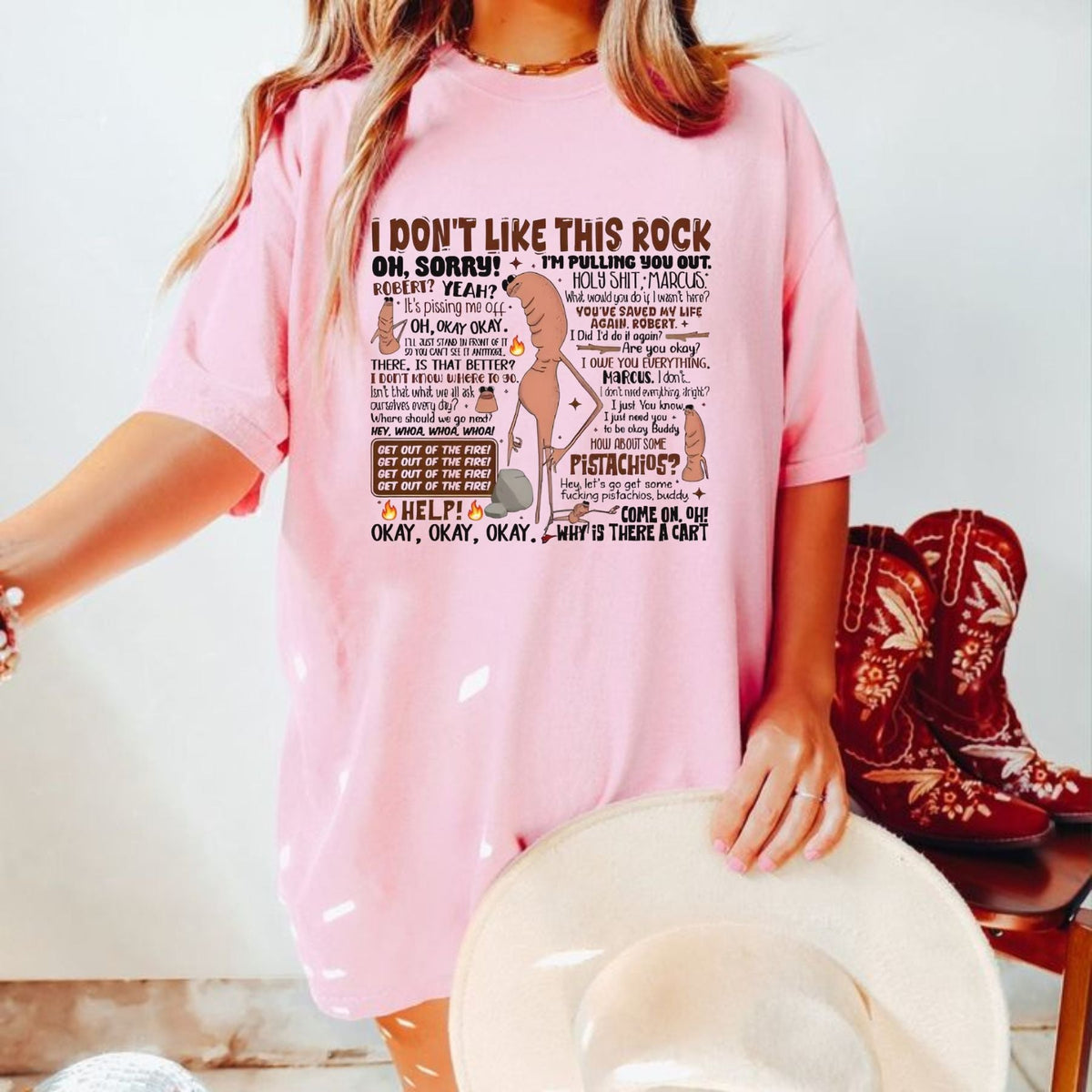 "I Don’t Like This Rock" T-Shirt - Marcus & Robert Graphic Tee, Funny Podcast Streetwear