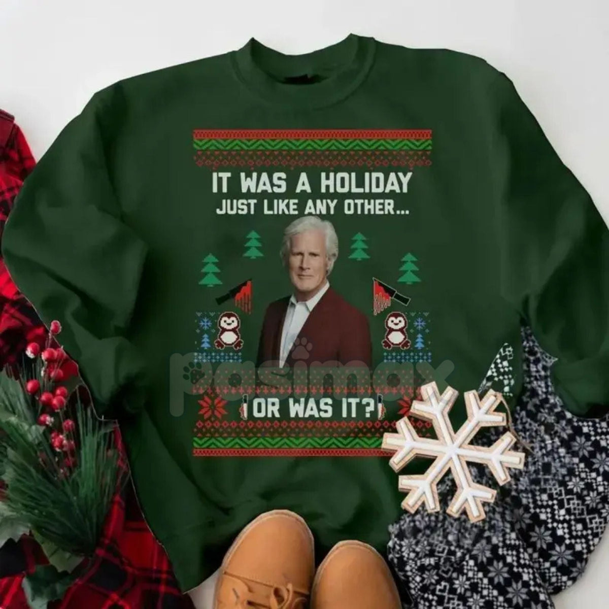 True Crime Ugly Christmas Sweatshirt – Funny Holiday Murderino Crewneck