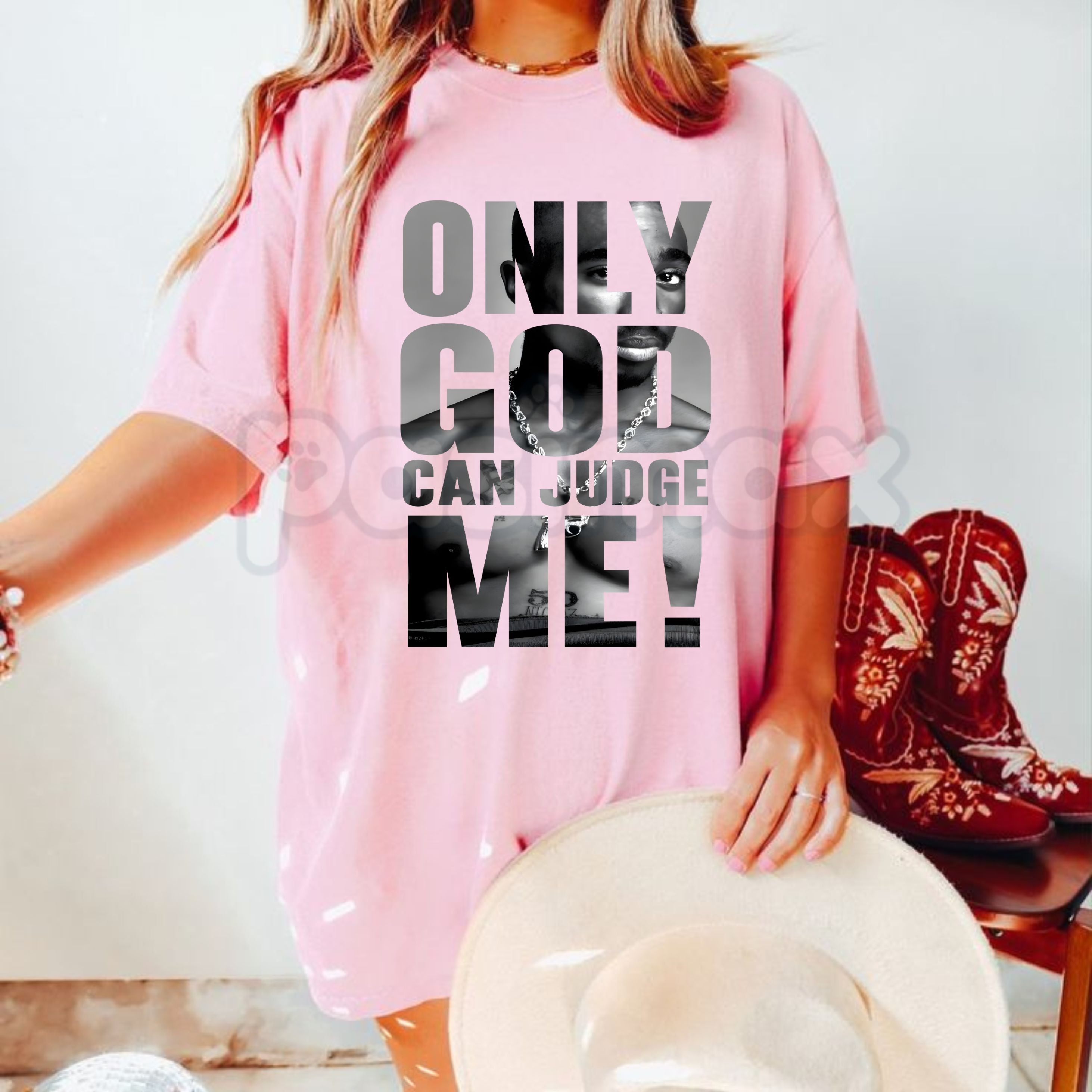 Tupac "Only God Can Judge Me" T-Shirt – Premium 100% Cotton 2Pac Graphic Tee, Vintage Aesthetic Hip-Hop Legend Top, Soft Lived-In Heavyweight West Coast Streetwear, Made in USA