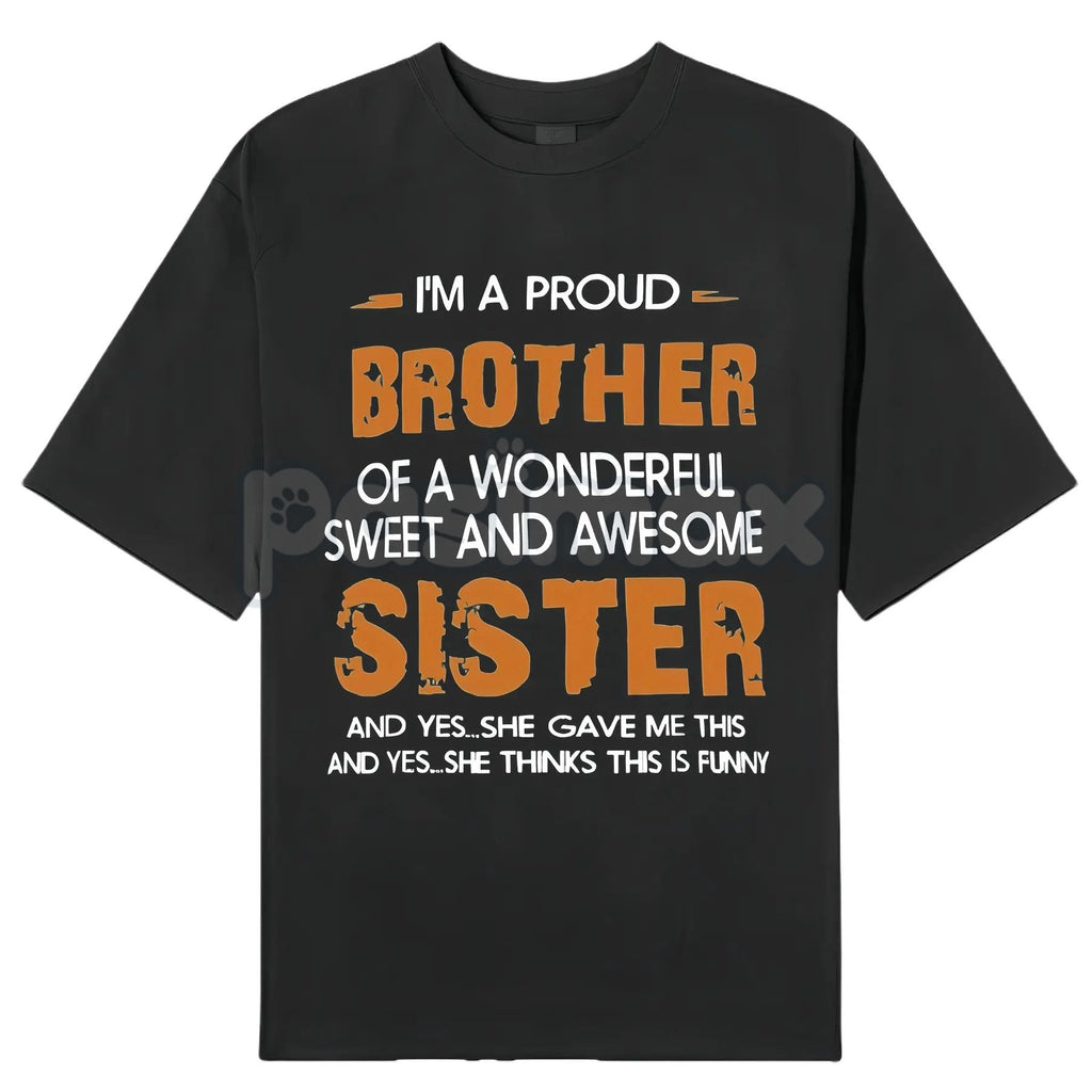 Men's "Brother and Sister" T-Shirt - Proud Sibling Bond Tee, Family Matching Apparel, Brotherhood & Sisterhood Gift