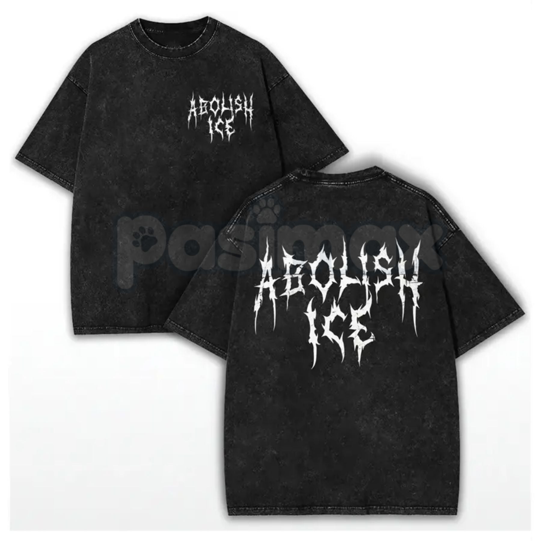 The Resistance Tour: ABOLISH ICE Heavy Metal Tee – Vintage Washed Distressed Streetwear, Radical Activist Graphic Top