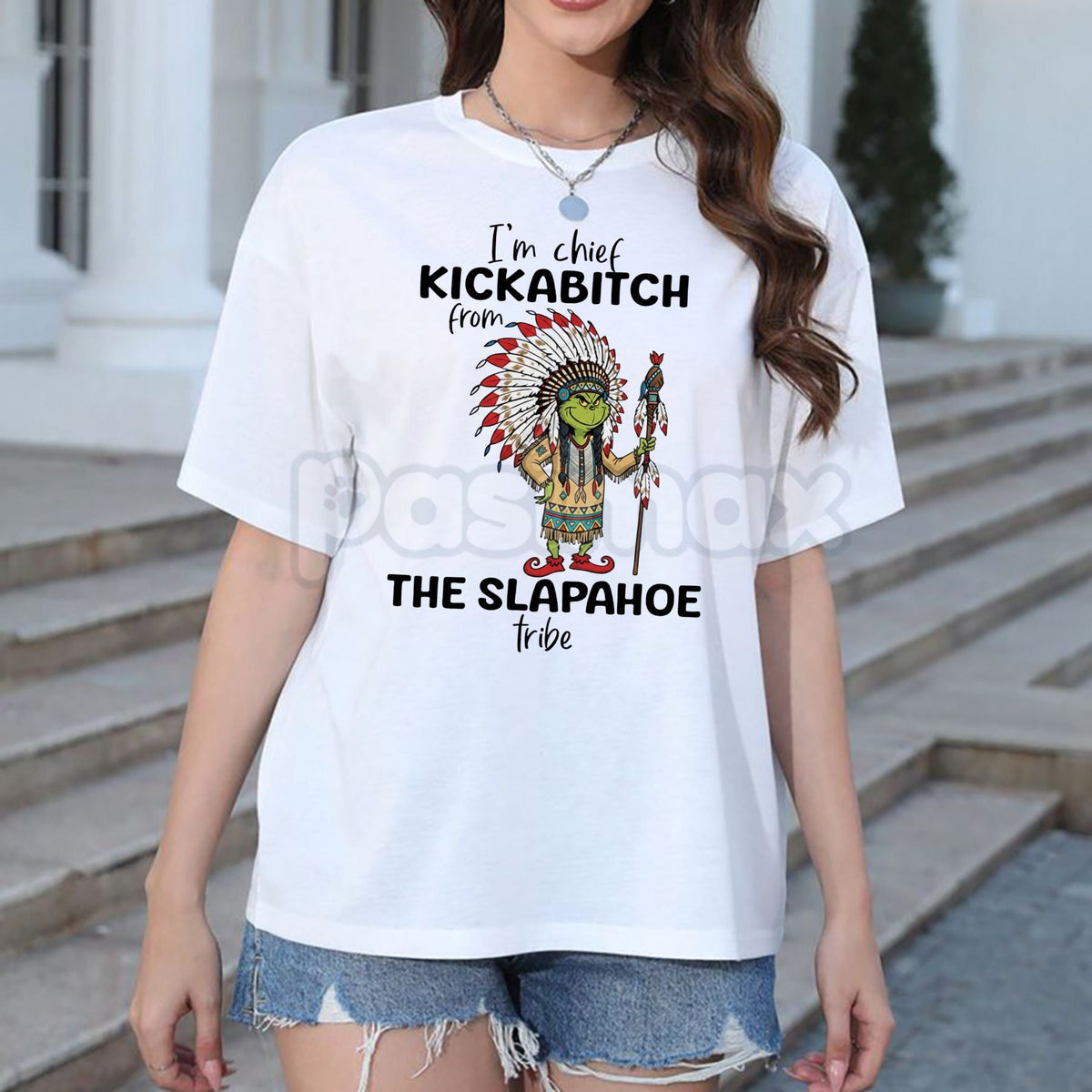 Grinch "Chief Kickabitch" Funny Christmas Shirt - Irreverent Holiday Humor Tee, Mean Christmas Slogan, Edgy Grinch Fan Apparel