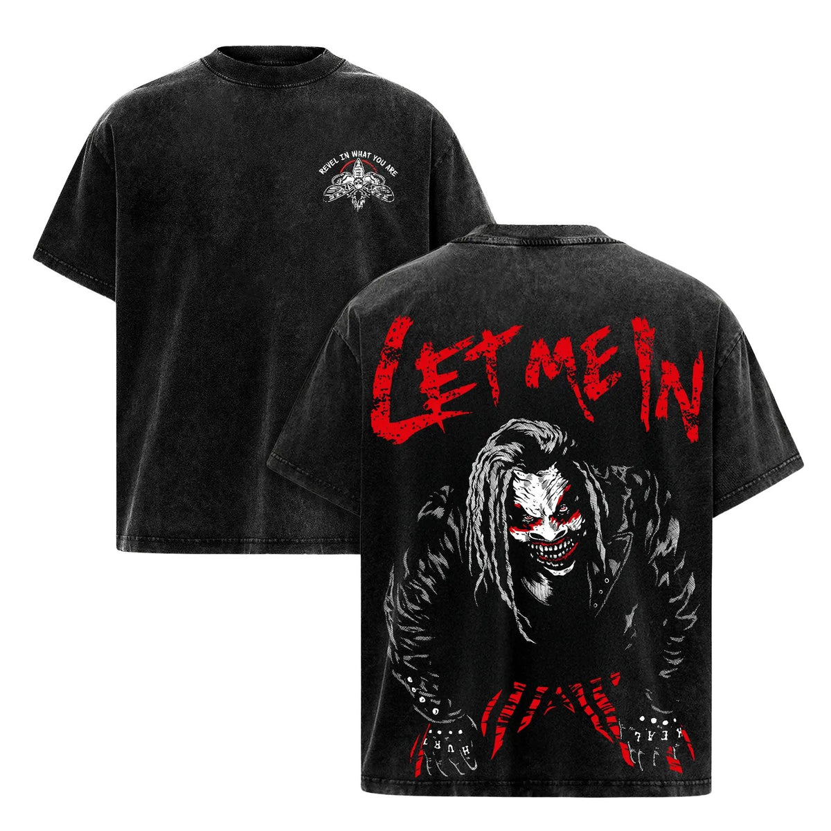 Bray Wyatt "Let Me In" Vintage T-Shirt – WWE Wrestler Graphic Tee, Washed Cotton Unisex