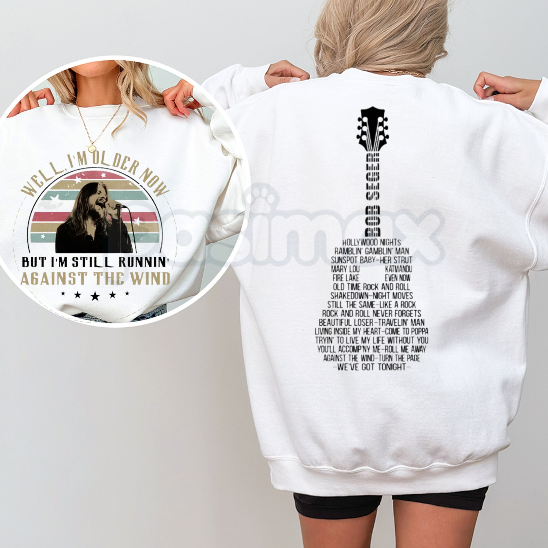 Bob Seger Vintage Quotes Sweatshirt | Two-Sided "Well I’m Older Now Still Running" Crewneck | Classic Rock Lyrics Jumper | Against The Wind Fan Pullover | Retro Heartland Rock Shirt | Music Legend Quote Graphic Top