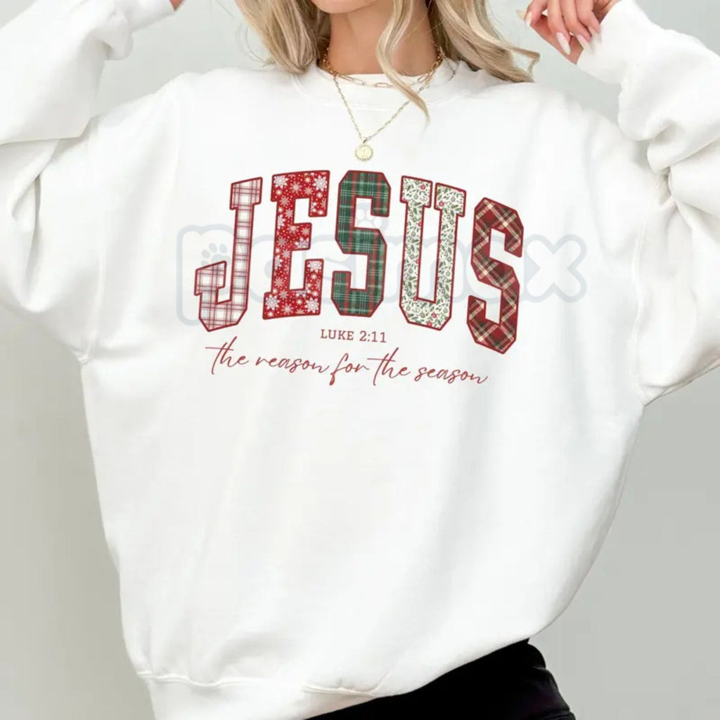 Christian Jesus Sweatshirt | Inspirational Faith Jumper | Religious Scripture Quote Crewneck | Spiritual Gift Apparel