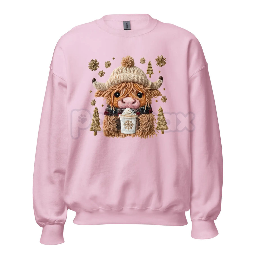 Hazel the Highland Cow Crewneck Sweatshirt | Cute Hairy Coo Graphic Top | Farm Animal Unisex Sweater