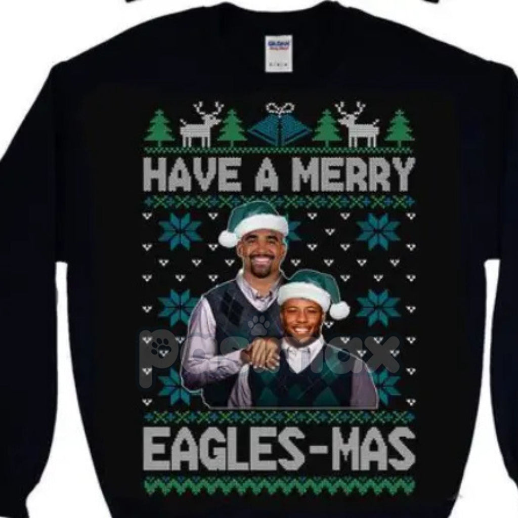 Vintage Christmas All Team Football Step Brothers Crewneck – Funny Holiday Movie Sweatshirt (Black)