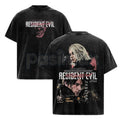 Leon S. Kennedy Operative Tee – Resident Evil Requiem RE9 Double-Sided Washed Cotton Oversized Graphic Shirt