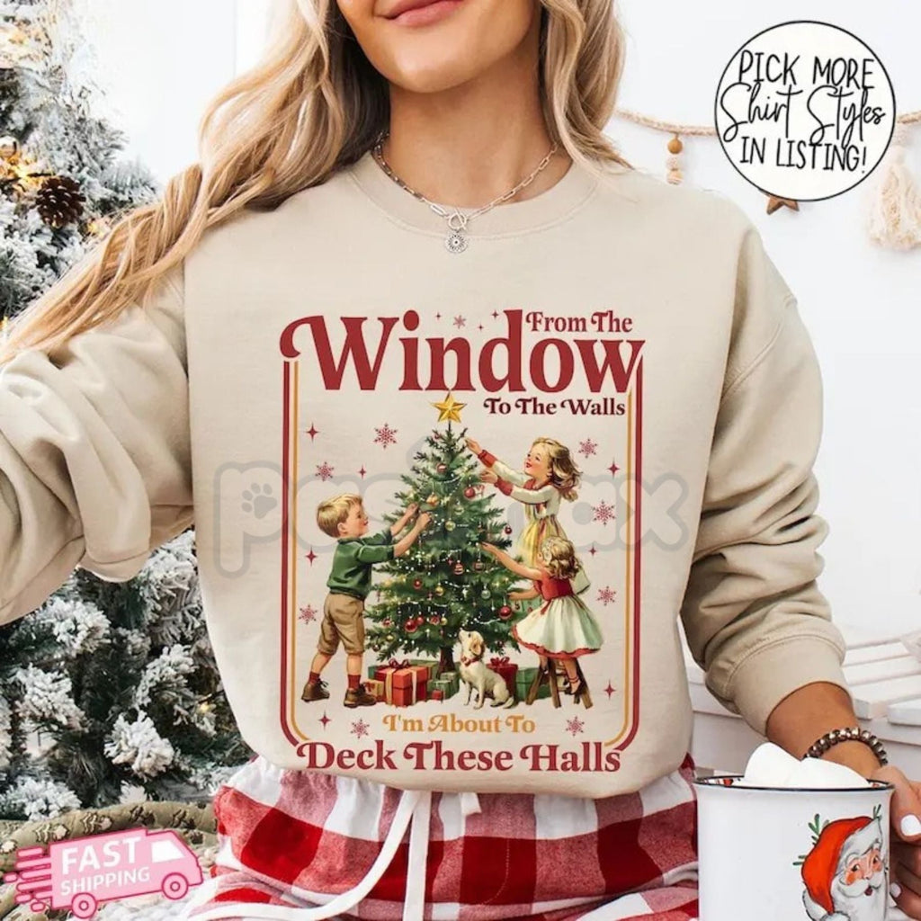 Funny "Deck These Halls" Christmas Sweatshirt – Innuendo Holiday Humor Crewneck