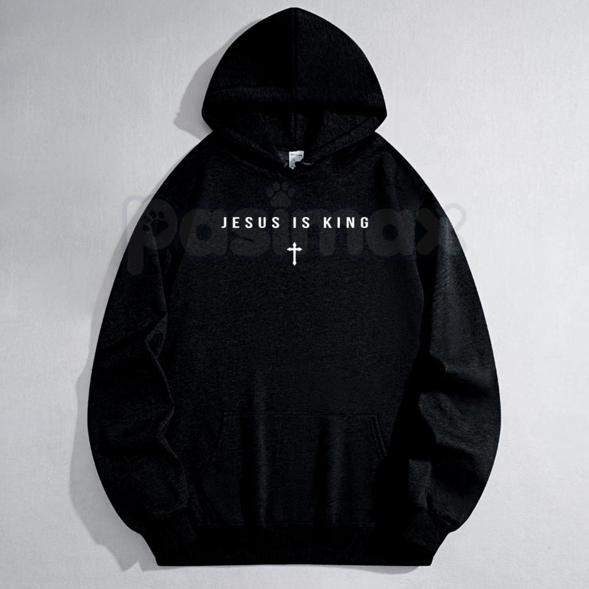Jesus Is King Cross Graphic Hoodie – Faith-Based Christian Apparel, Religious Statement Pullover, Unisex