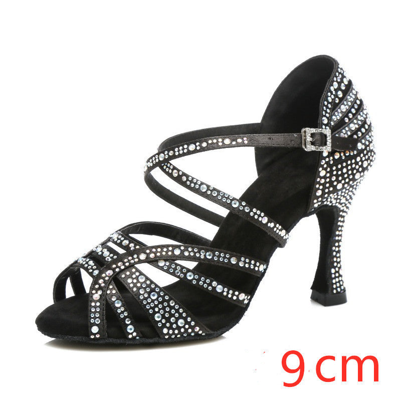 Silver High-Heeled Latin Dance Shoes
