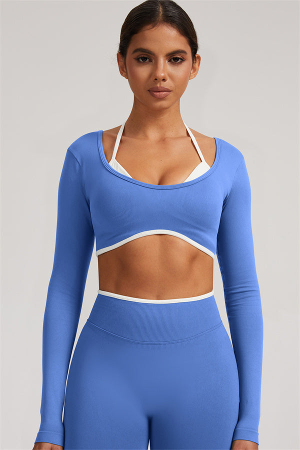 The Elevate New Long Sleeve Crop top Leggings 2-Piece Set