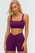 The Lushness V-Back Sports Bra Shorts 2-Piece Set