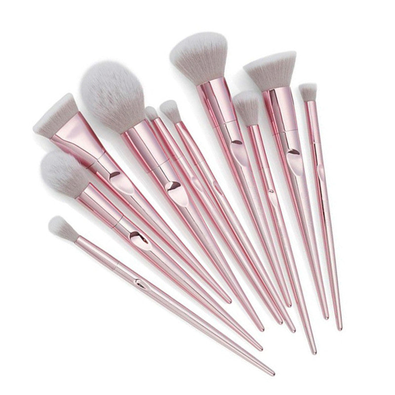10-Piece Makeup Brush Set with Radiant Eyeshadow Brush