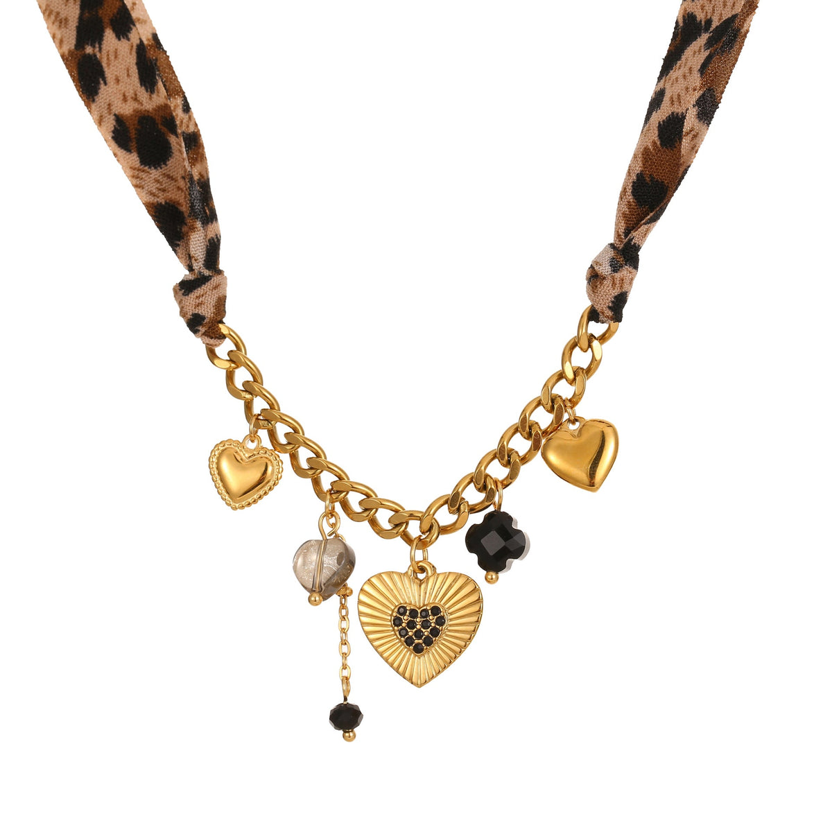 Leopard Series Love Sun Pendant Stainless Steel Ornament