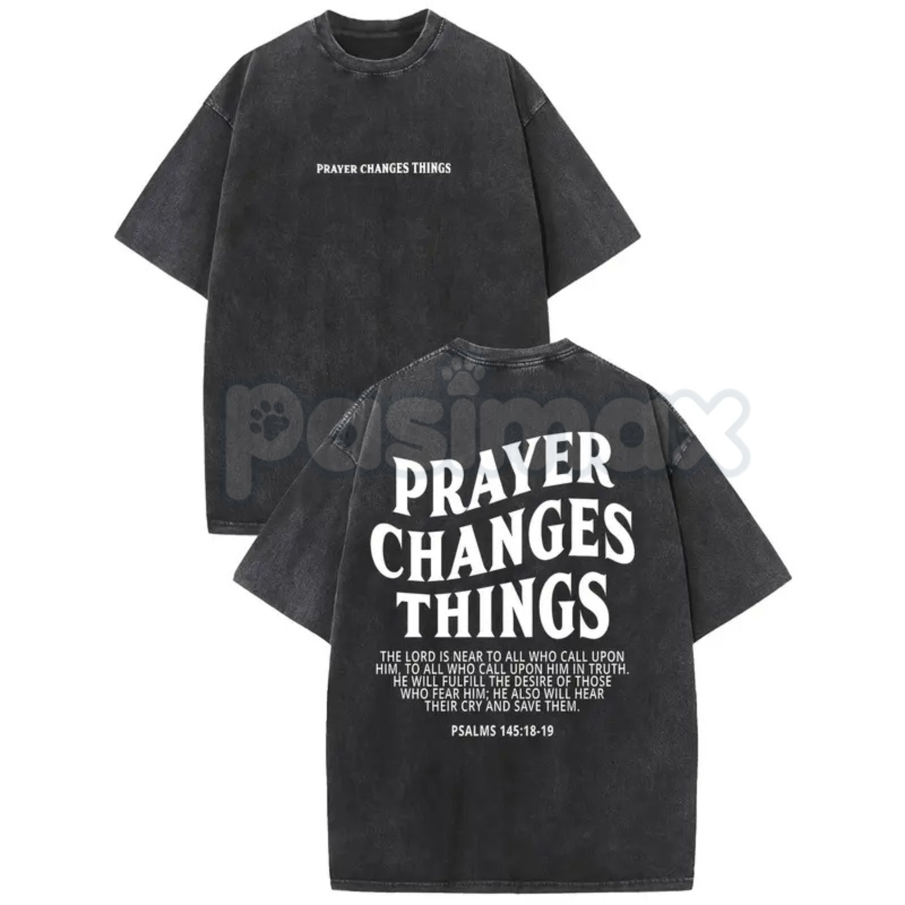 Prayer Change Things Vintage Washed T-Shirt – Christian Faith Graphic Tee, Lightweight Retro Cotton Streetwear