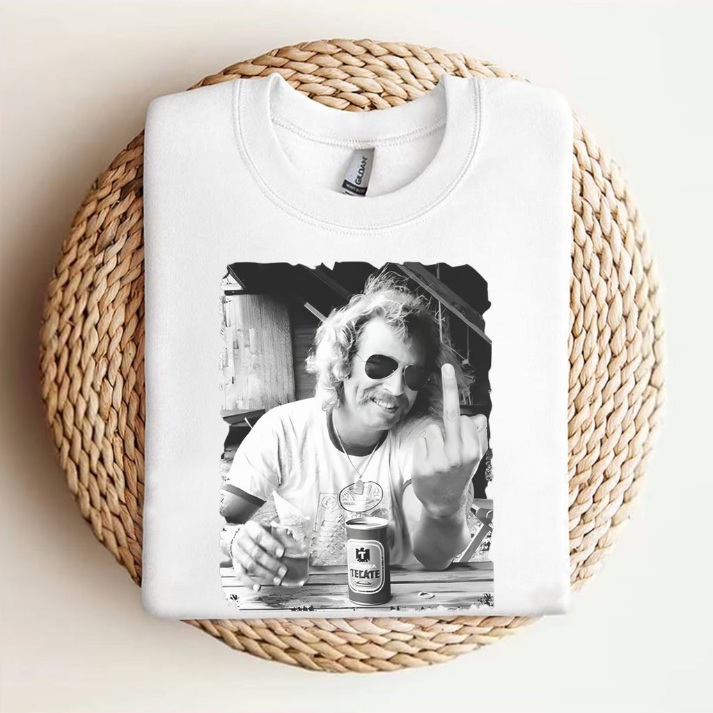 Jimmy Buffett "Middle Finger" T-Shirt - Funny Fan Gift, Unisex Cotton Tee