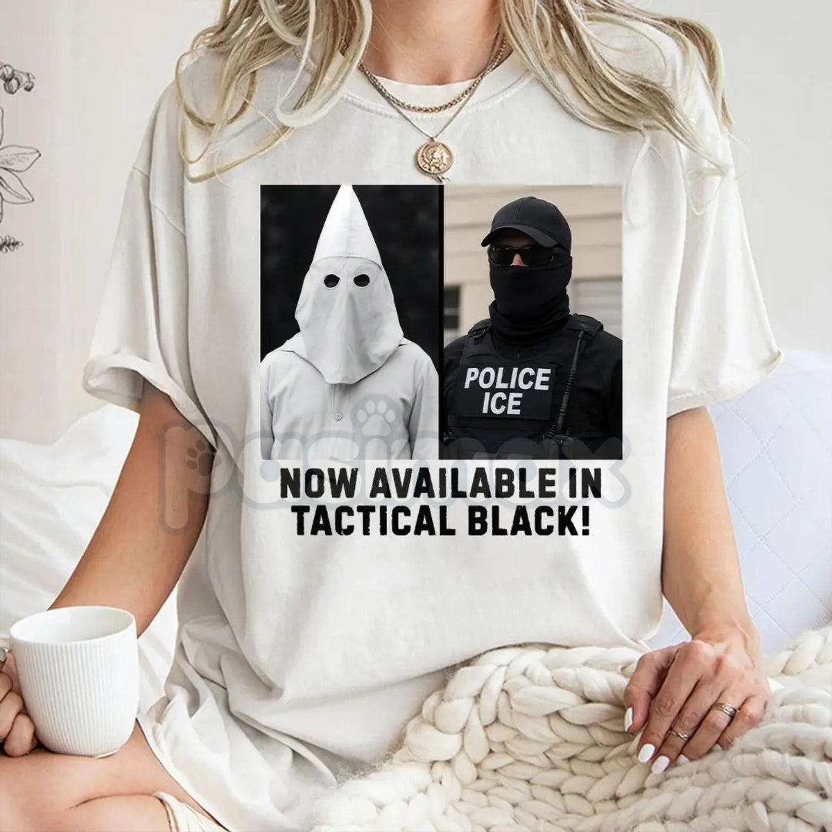 Anti ICE "Tactical Black" Activist T-Shirt - Stealth Immigrant Rights Protest Tee, Heavyweight Abolish ICE Streetwear, Social Justice Tactical Graphic Top, Pro-Migration Resistance Apparel