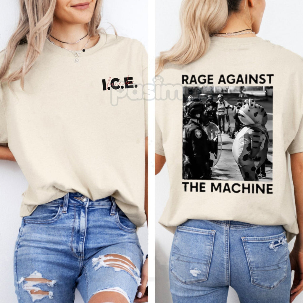 Portland Frog "No Deportation" T-Shirt - Rage Against The Machine ICE Out Social Justice Tee, Two-Sided Graphic
