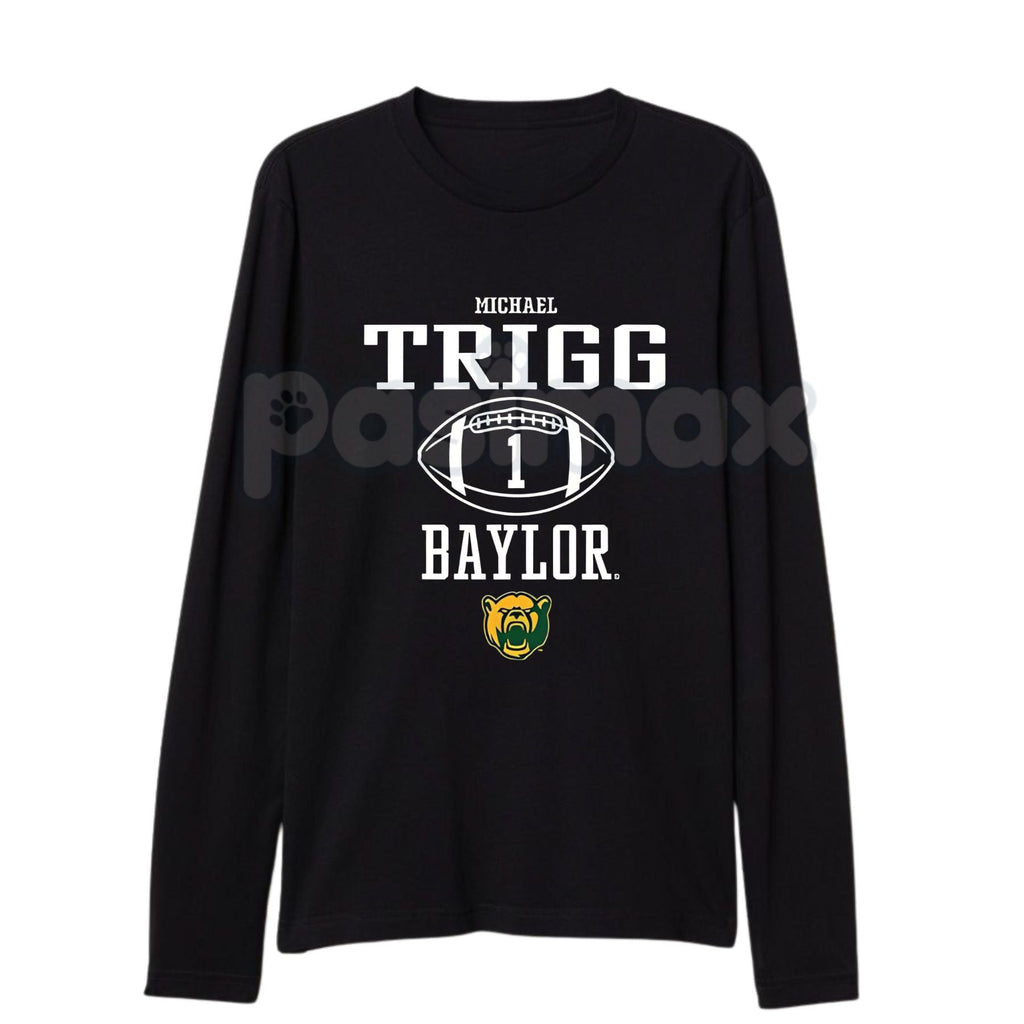 Michael Trigg Baylor Football Game Day Long Sleeve T-Shirt | Sport Icon NIL Apparel | Bears Collegiate Fan Gear